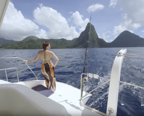 woman looking at ocean