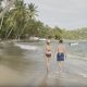 couple walking on beach