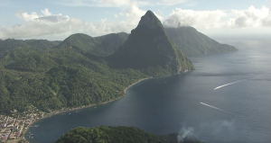 St Lucia Mountain and Ocean View