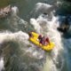 white water rafting aerial view