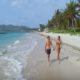 couple walking on beach